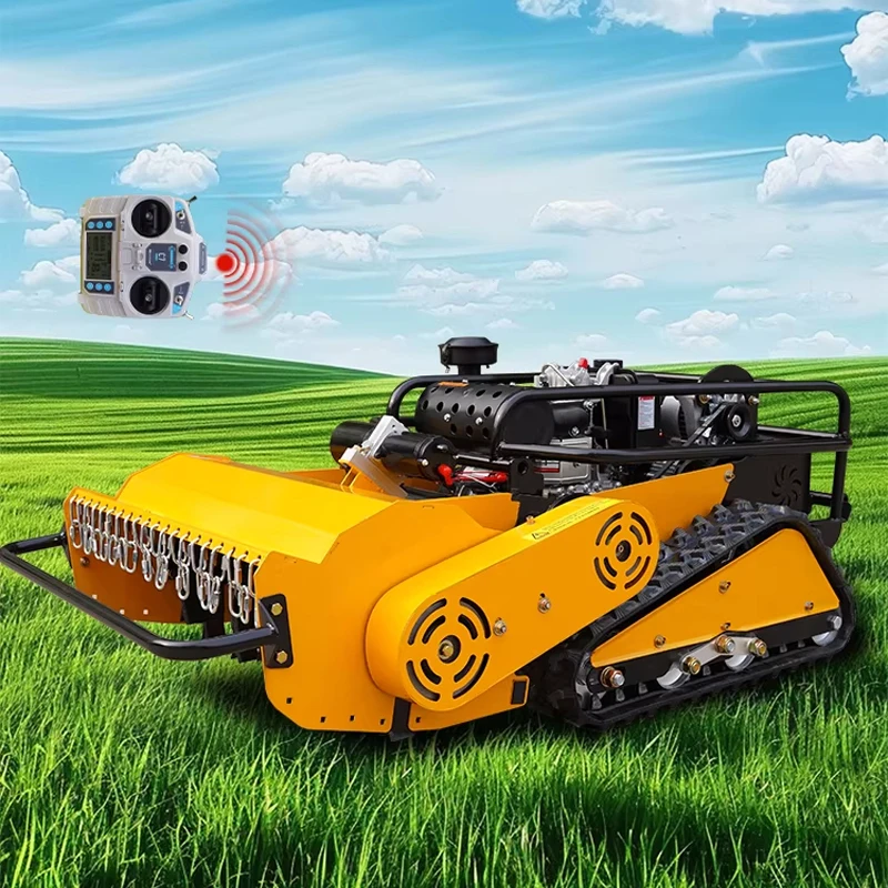 Remote-Controlled Lawn Mower Fully Automatic Intelligent Tracked Weed Cutter Orchard & Riverbank Land Clearing Garde(Customized)