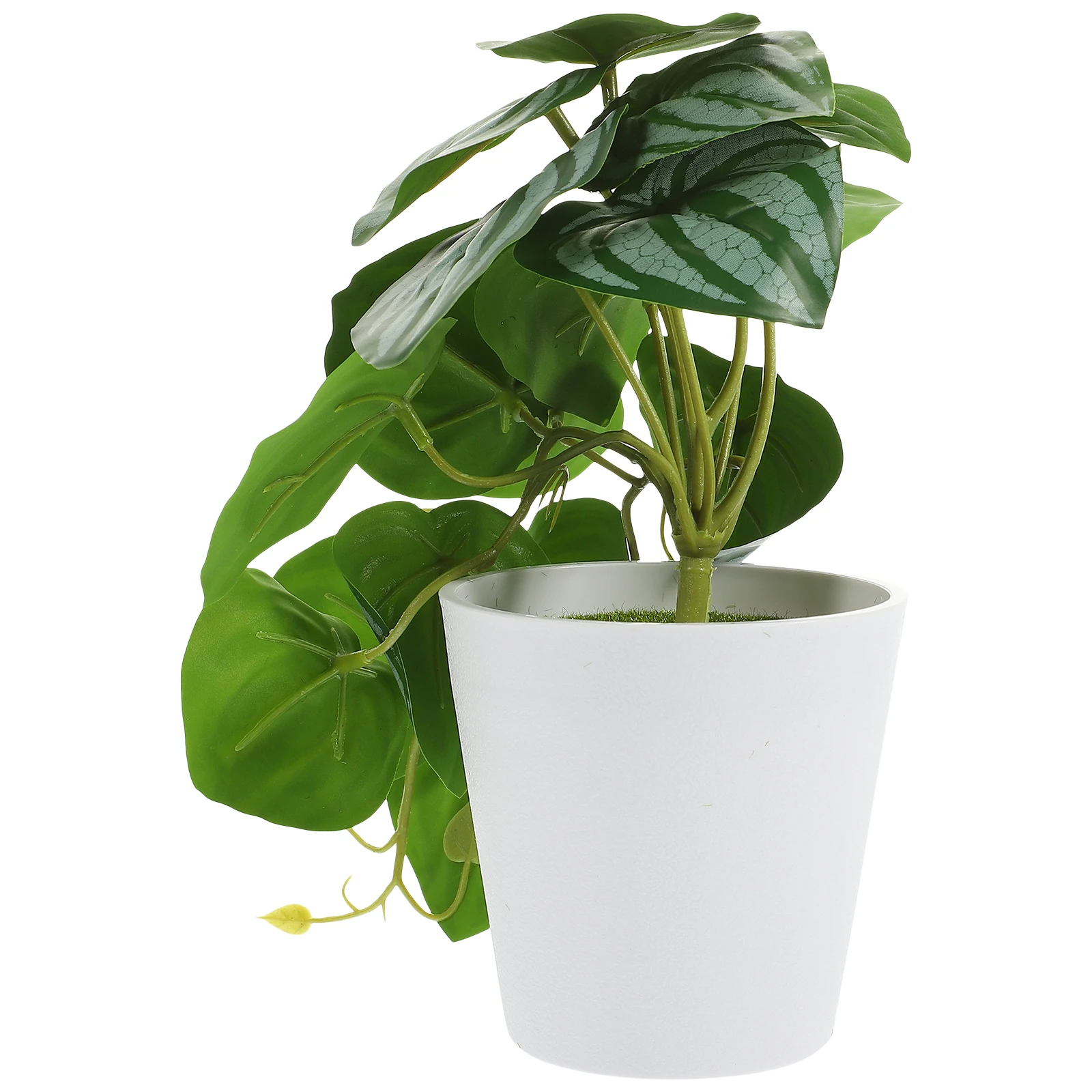 

Realistic Faux Potted Artificial Green Decor For Home Office Table Silk Lifelike Plant Ornament Simulated Potted Greenery Plant