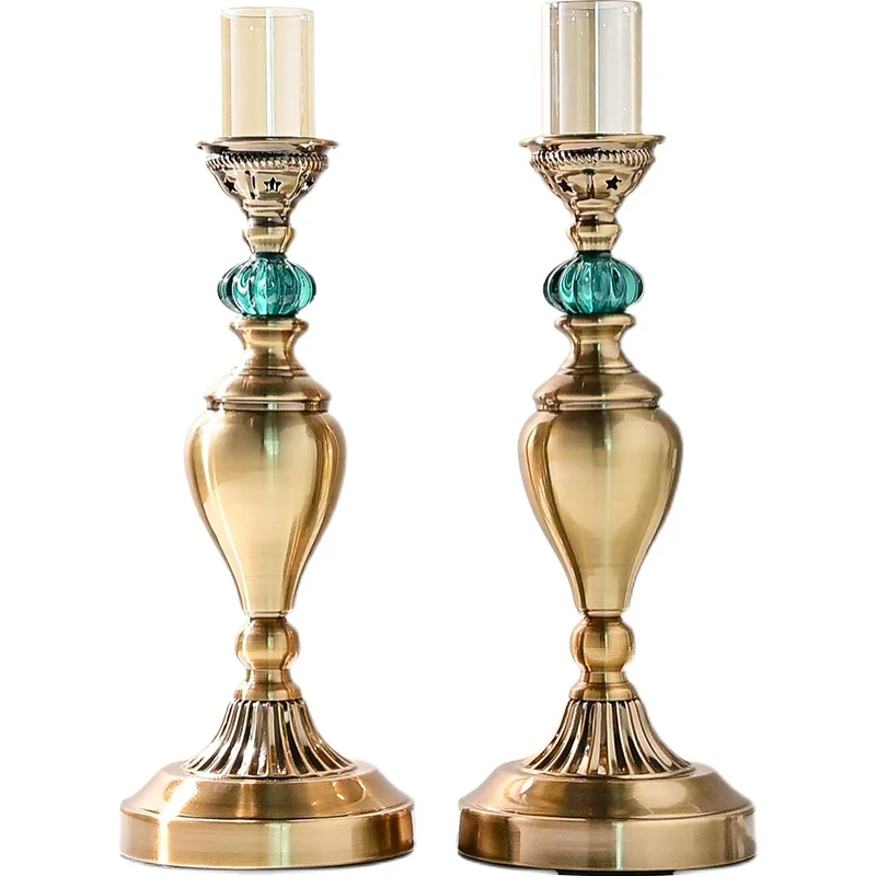 Candlestick ornaments, light luxury dining tables, European-style model room decoration ornaments, home accessories