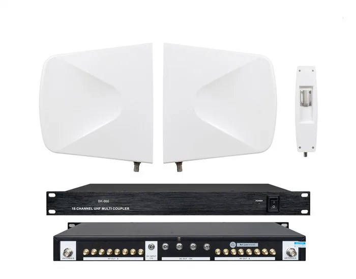 8 Way Audio Sound Equipment Directional Wireless Microphone Antenna Amplifier signal Distributor Antenna Distribution System