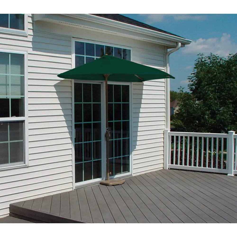 Wide Green Outdoor Umbrella, 7.5 Feet