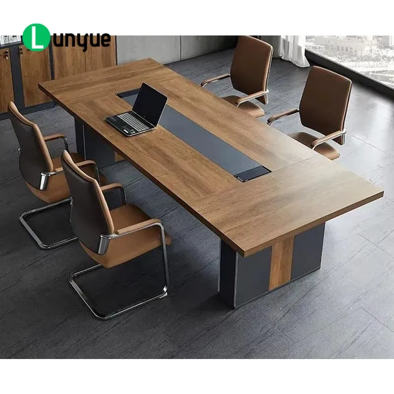 Durable Wooden Conference Table for 8-10 Persons Large Meeting Desk Office Furniture Cheap Business Boardroom Table