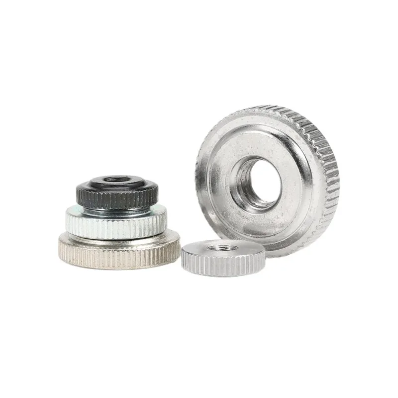 GB807 탄소강 304 스테인리스 스틸 널링 썸 너트 수동 조임 너트 M2 M2.5 M3 M4 M5 M6 M8 M10 M12