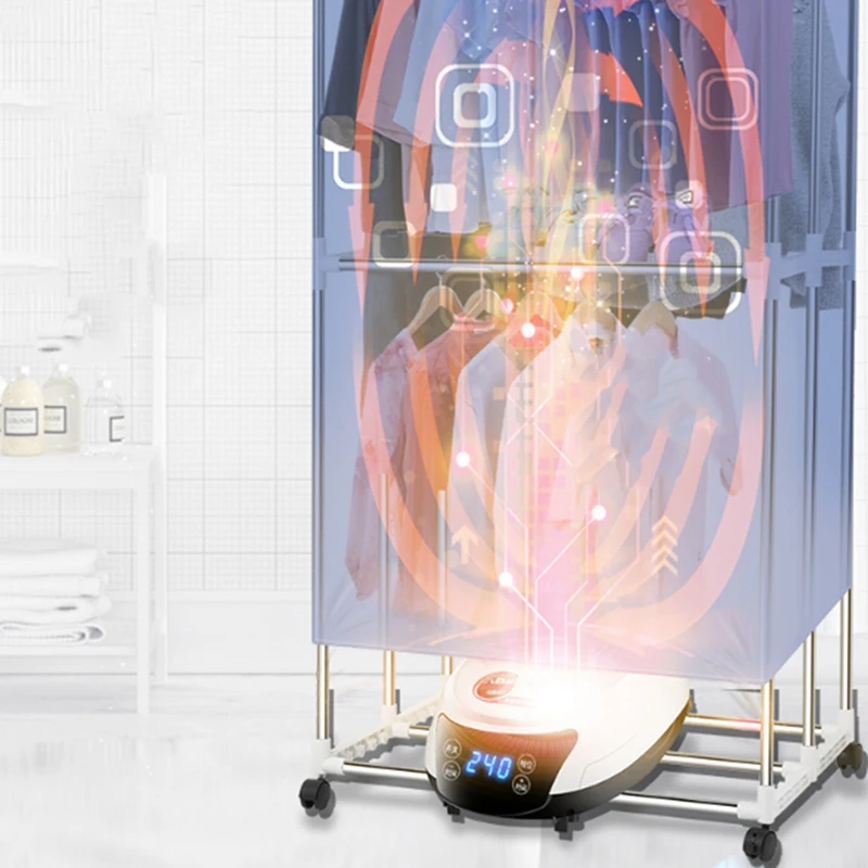 A09G-휴대용 전기 의류 건조기 스마트 프레스 가정용 아기 옷 건조 따뜻한 바람 세탁 의류 텀블 천 2