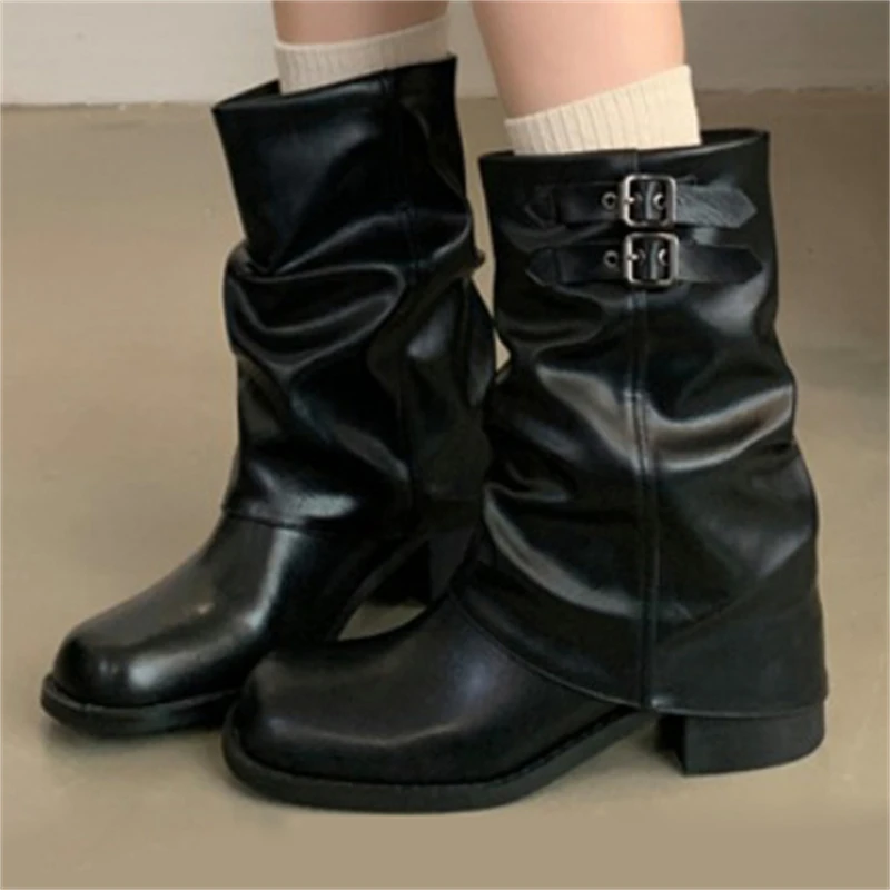 Eilyken 2026 مريحة لينة بولي Leather الجلود الربط النساء حذاء من الجلد موضة جولة تو ساحة منخفضة الكعب أحذية ربيع الخريف #2