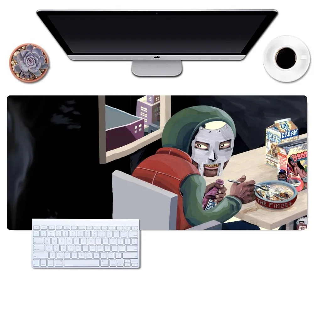 MF DOOM Rapper Mousepad Gaming Office Desk Pads Large For Computer Non-slip Lockedge Mouse Pad