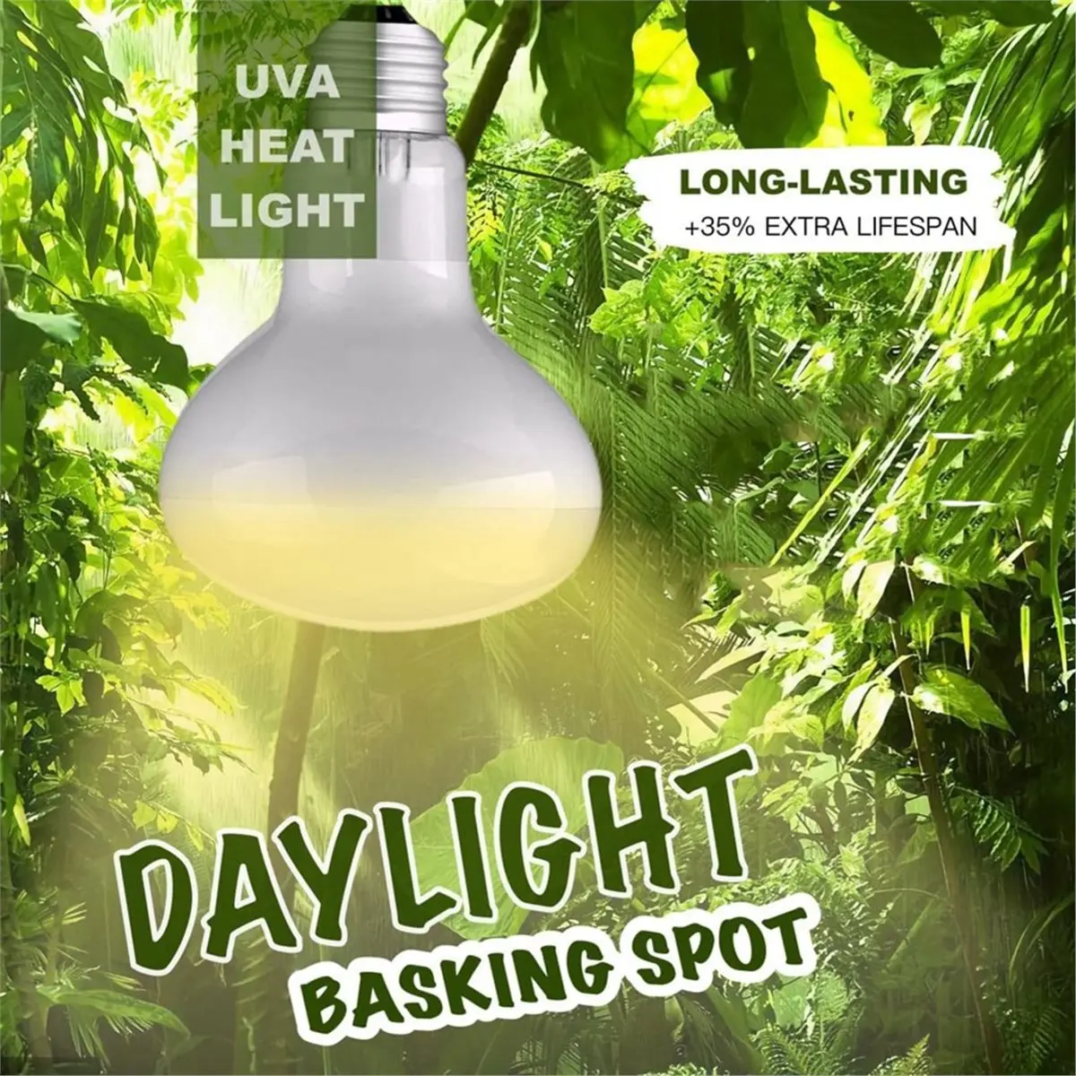 11·11COUPON Basking Light for Reptiles, 100W Intense Basking Spot, Reptile Heat Bulb Light, UVA Heat Lamp Bulbs 220v