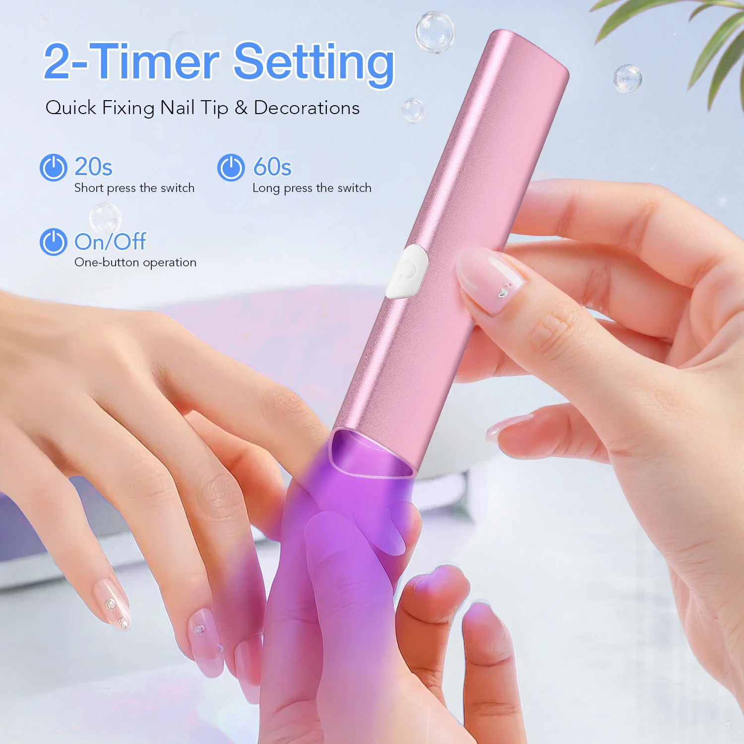 Mini Handheld UV Led Lamp Voor Nagels Draagbare Oplaadbare Nageldroger Voor Gel Polish Met 2 Timers Schieten Nagels Voor Thuis DIY Gebruikt