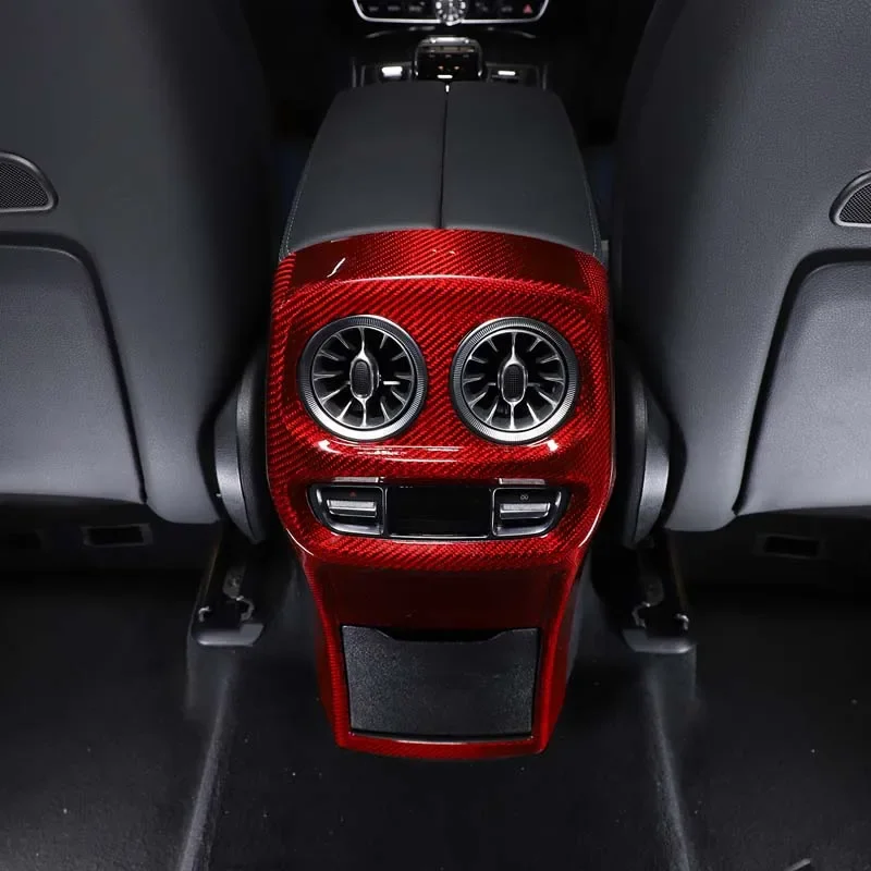 Real Carbon Fiber Rear Air Conditioning Vent Cover Trim Interiors Car Accessories For Mercedes Benz G Class W461 W463 2019-2024