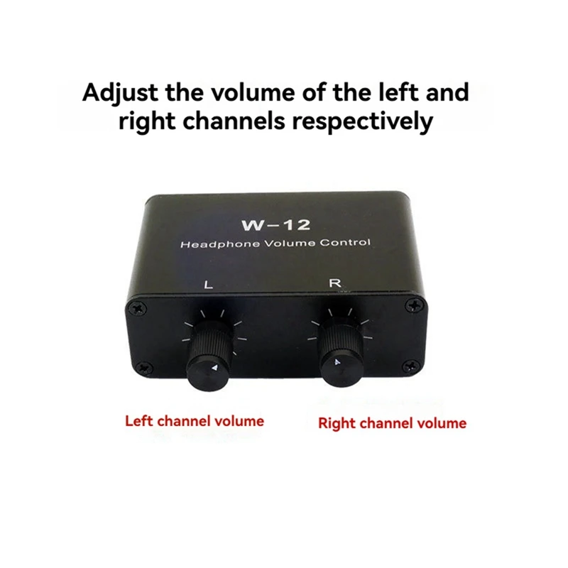 Sound Controller Headphone Volume Control 3.5Mm + 6.35Mm Stereo Volume Controller Adjustment For Left And Right Channels
