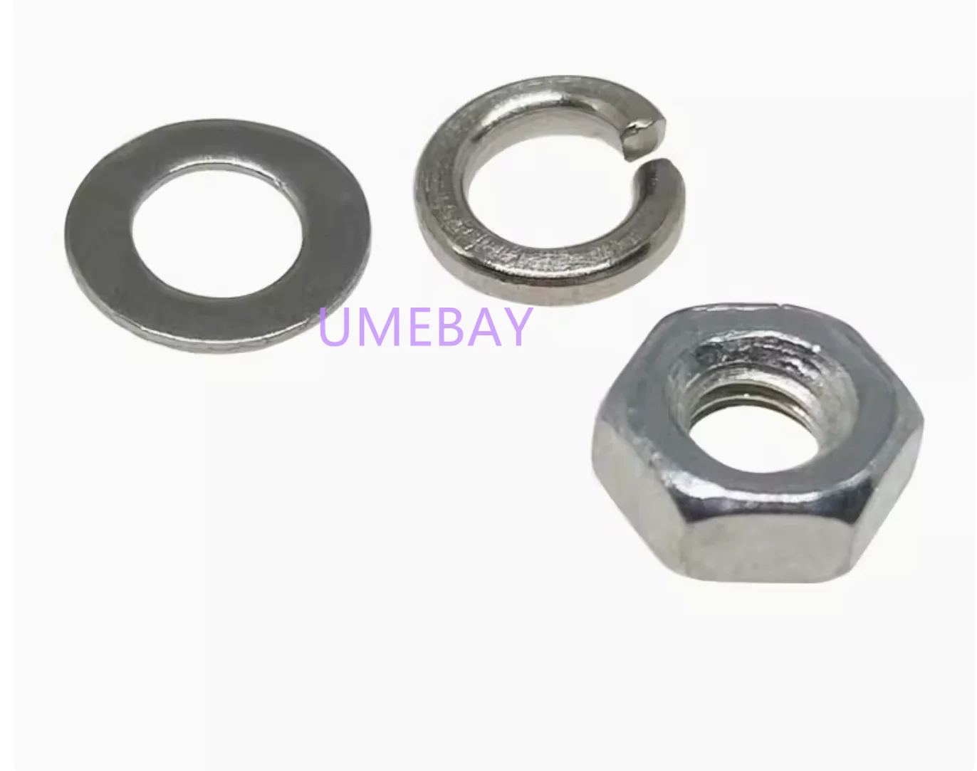 50PCS    M3 nut, hexagonal nut, nut, 3mm inner diameter, open gasket, washer, not open