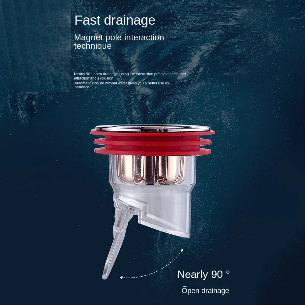 LICE-2X Odor Proof Floor Drain Core Shower Floor Drain Plug Insect Proof Odor Proof Hairpin Plug Bathroom Toilet Sewer B