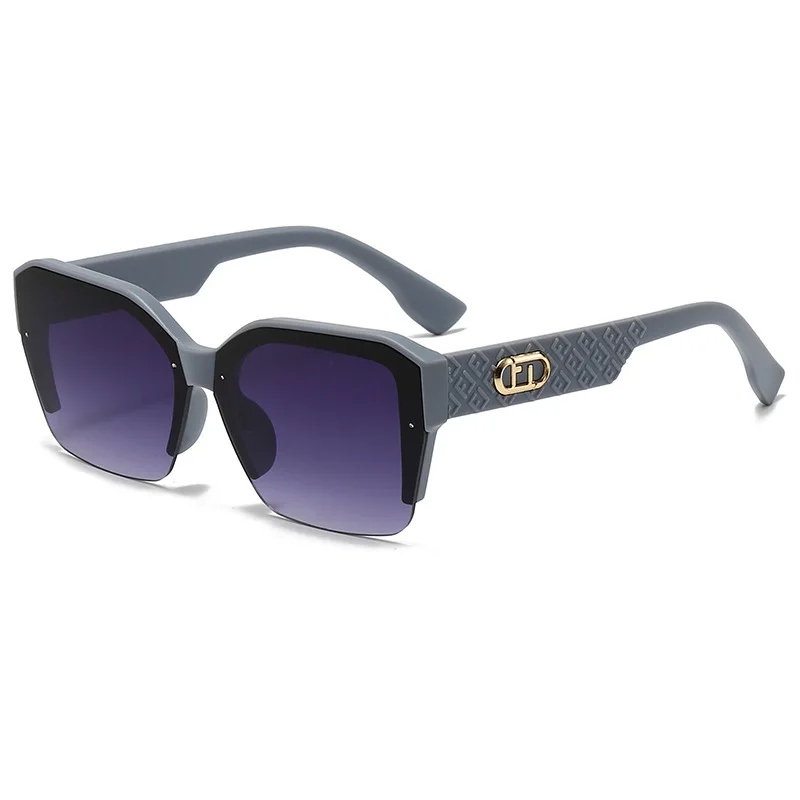 Retro-minimalistische Damenmode-Brille mit halbem Rahmen, personalisiertes Design, geeignet für den täglichen Gebrauch und auf Reisen