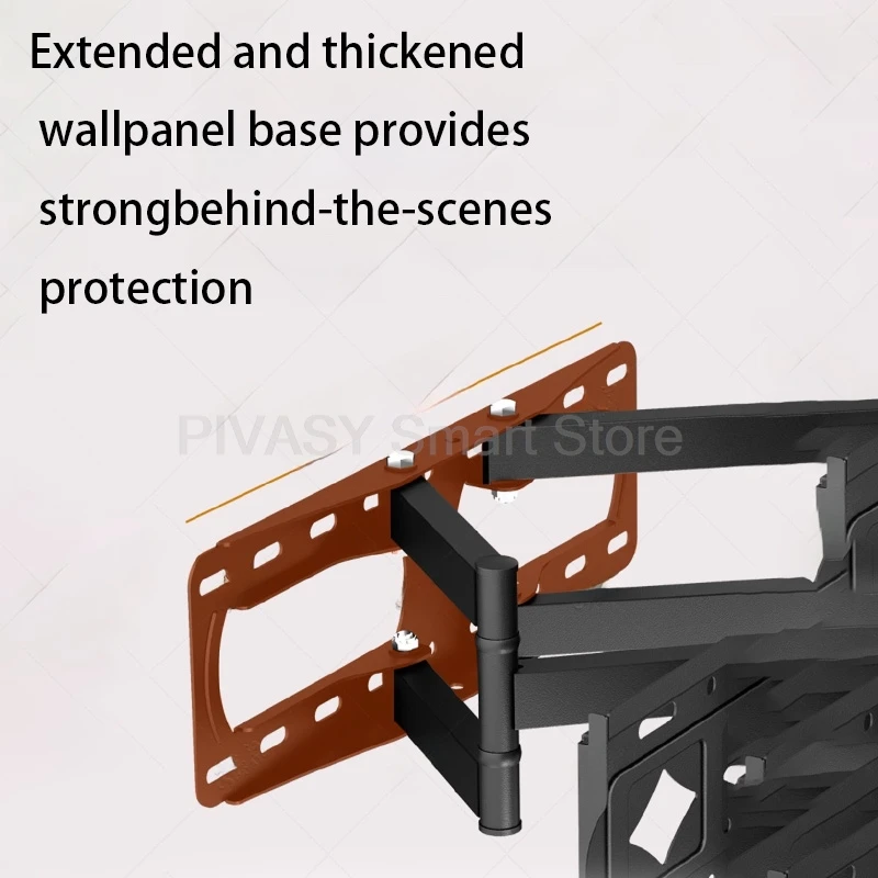 Uchwyt ścienny do telewizora 32-85 cali, regulowany nachylenie i obrót, pogrubiona, wzmocniona oś, wytrzymały, do domu i biura, kompatybilny z większością telewizorów.