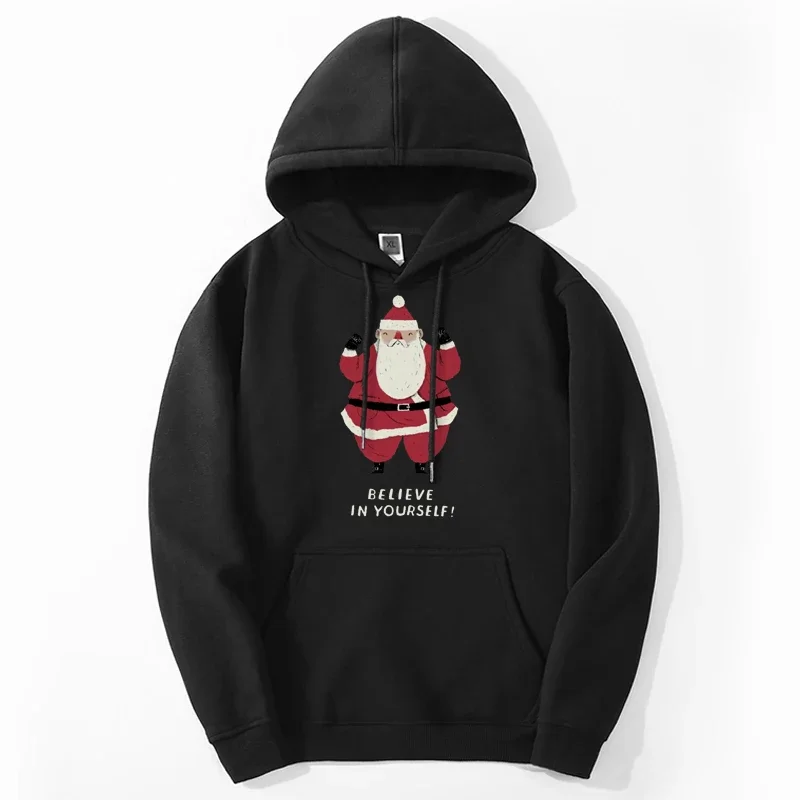 

Santa Claus hoodies believe in yourself-Santa standard loose streetwear fashion clothes pullover warm sweatshirt outerwear