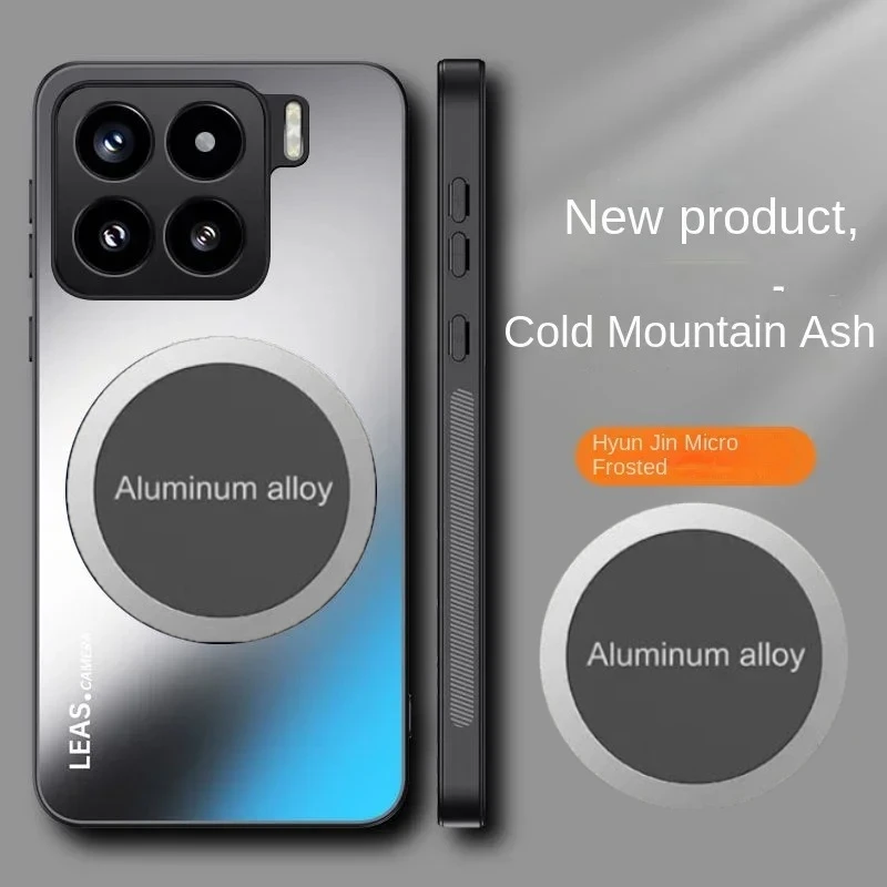 Luxury Metal Car Magnetic Holder Stand Matte Phone Case for Xiaomi 14T 14T Pro 13T 13T Pro 12T AG Frosted Protect Silicone Cover