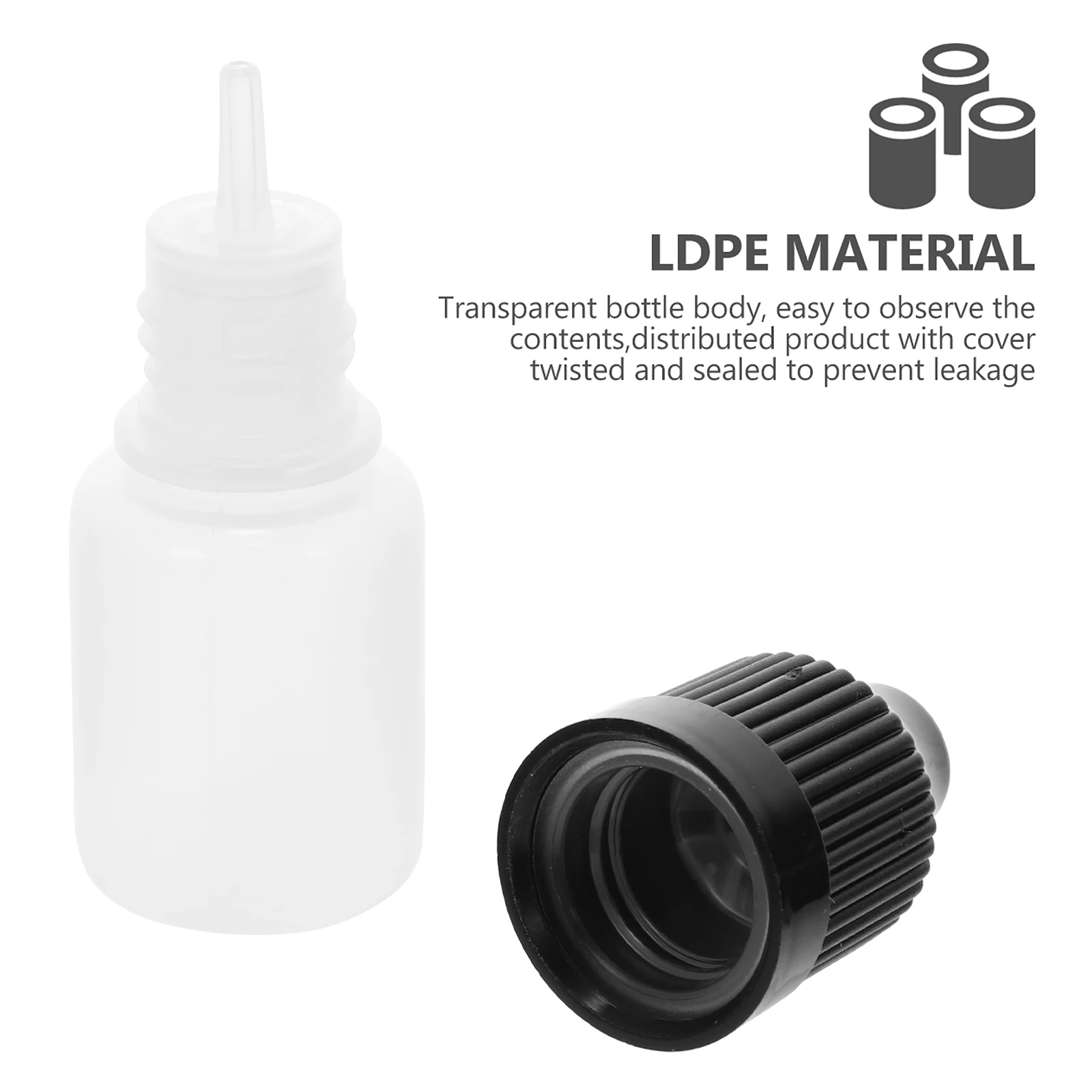 

20pcs 5Ml Eye Liquid Empty Dropper Bottles Plastic Squeezable Reusable Travel Size Small Squeeze For Solvents Light Oils Glue