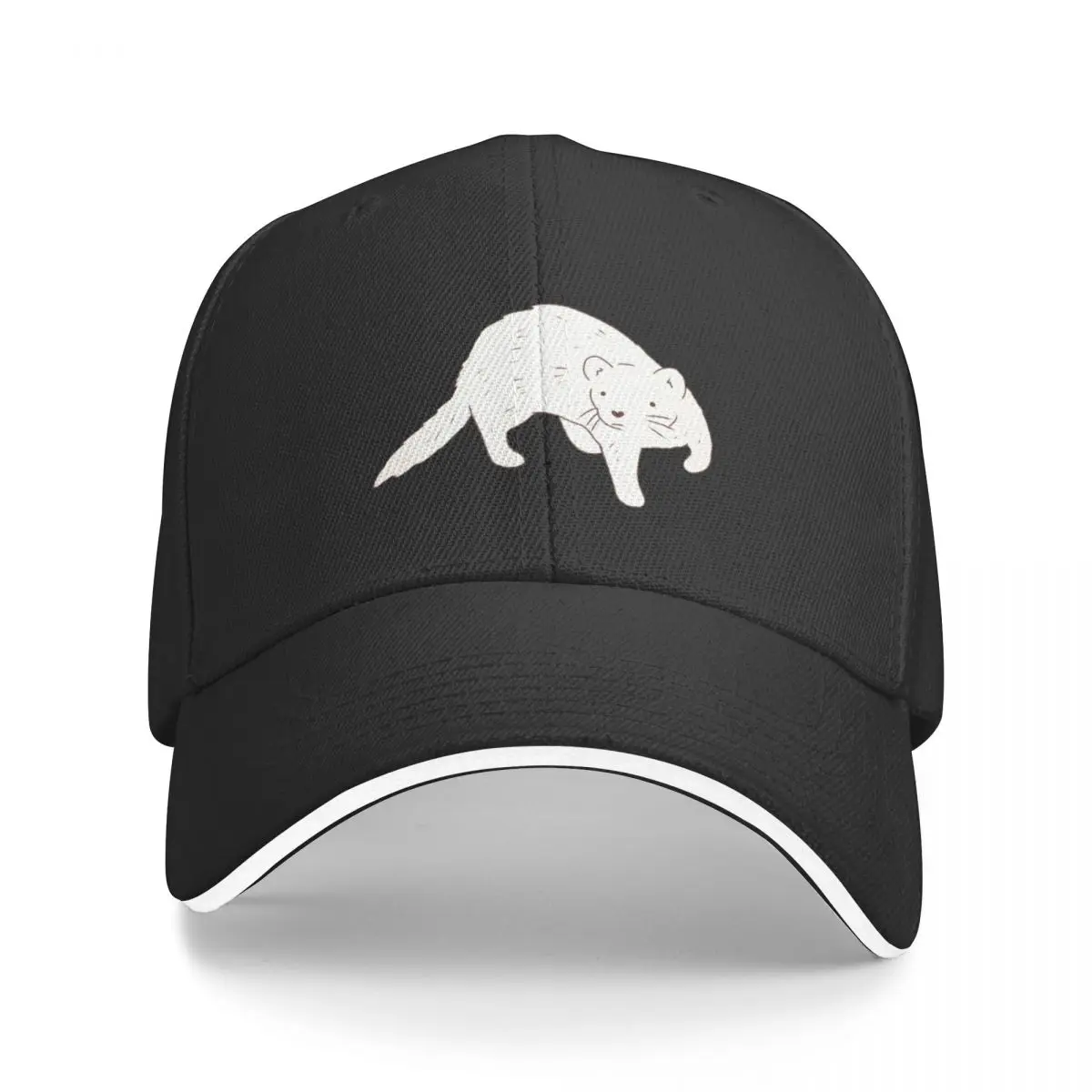 White ferret art Baseball Cap fashionable Anime Women Beach Fashion Men's