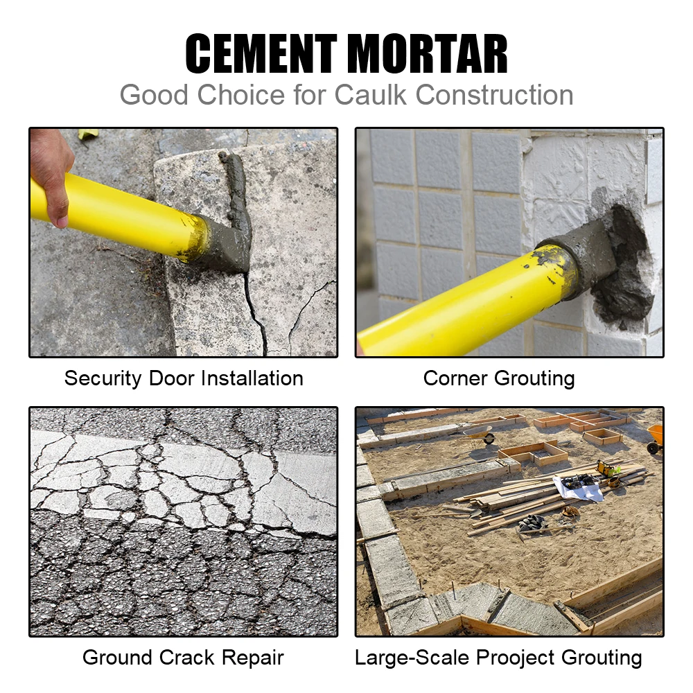 Caulking Gun With 4 Nozzles Grouting Mortar Sprayer Cement Lime Pump Grout Filling Tools Applicator Hand Tools