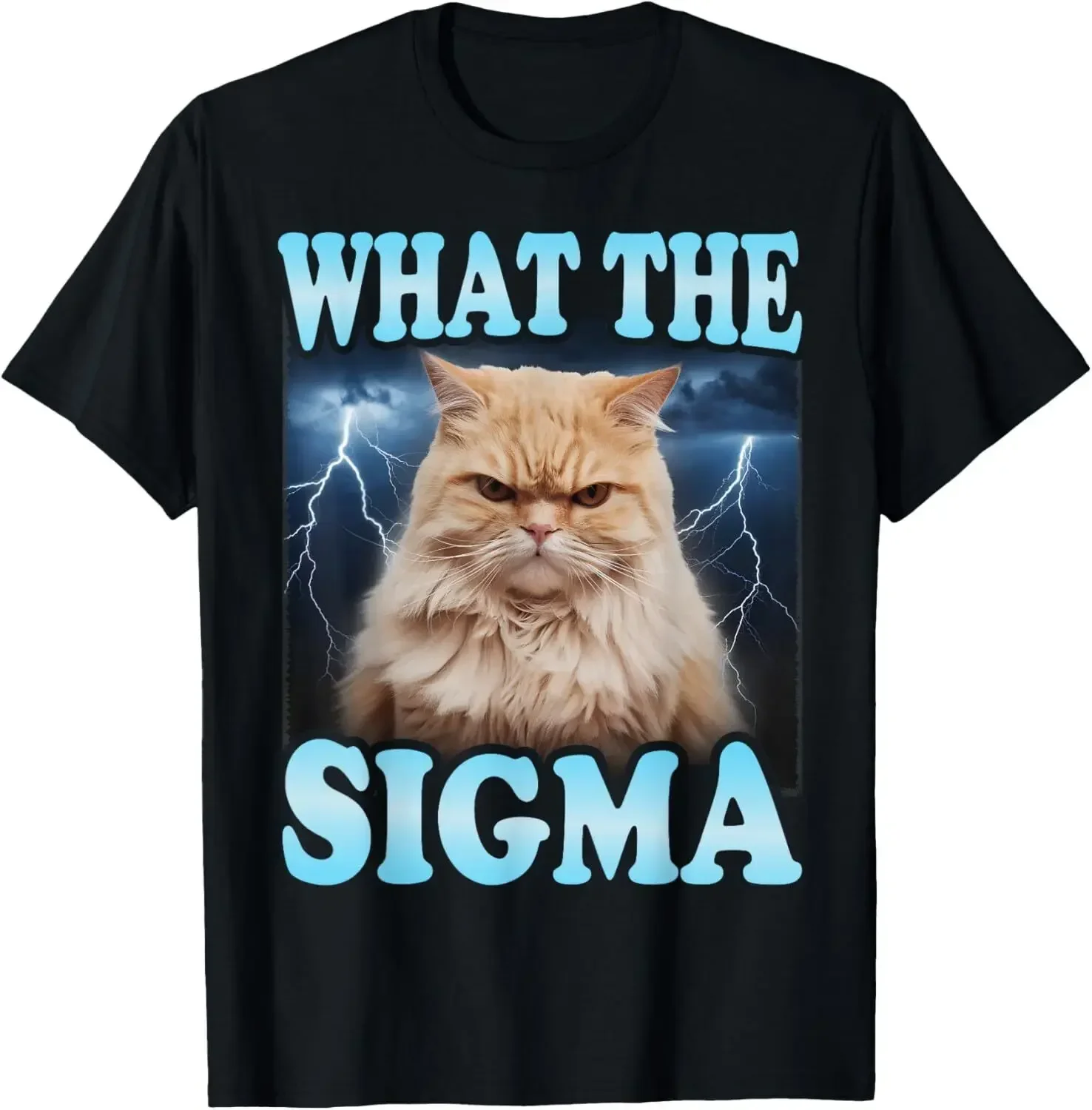What The Sigma Funny Cat Meme Shirt - Hilarious Lightning T-Shirt Hoodie