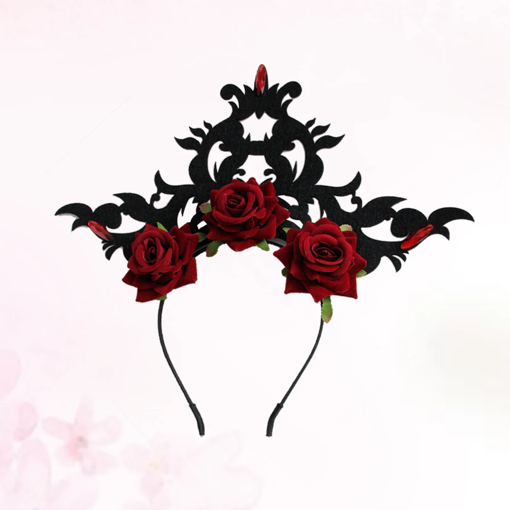 

Crown Headband Party Haiband Women Retro Rosettes Headdress Hair Accessories Miss