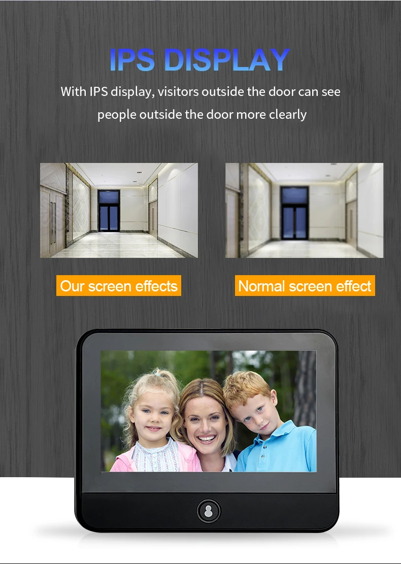 Doorway Monitor Visitor Reminder Smart Wireless WiFi tuya Cat Eye Electronic Video Intercom Video Doorbell Security System