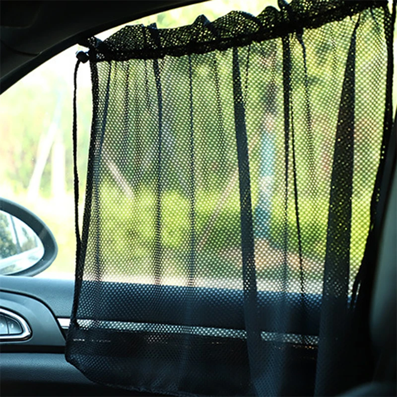 Car Curtain Sunshades Mesh Suction Cup Car Sunshades Sun Protection and Heat Insulation Car Side Window Curtains Auto Supplies