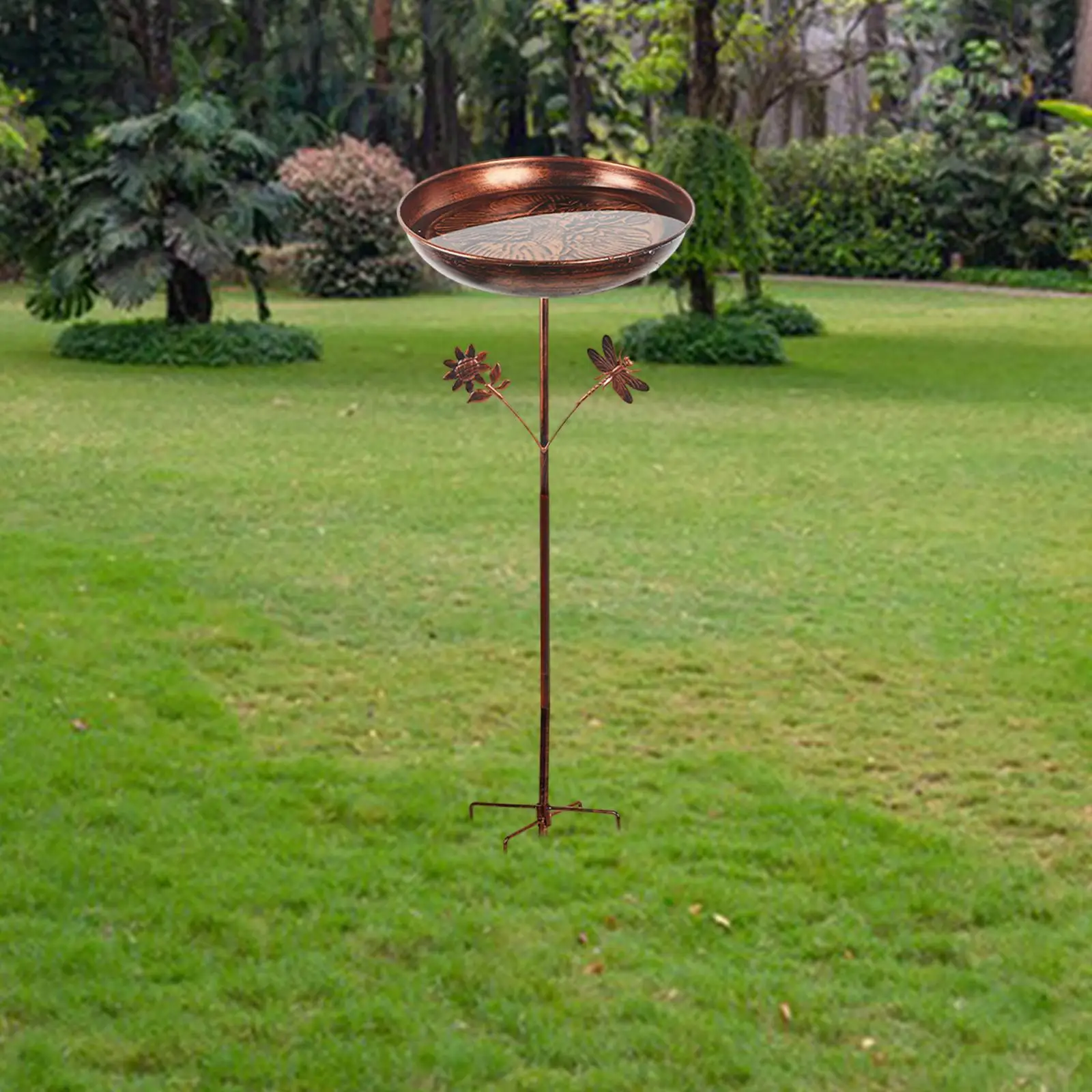 

Outdoor Bird Feeder Sturdy Iron Decorative Gift Bird Bath Birdfeeder Bowl with