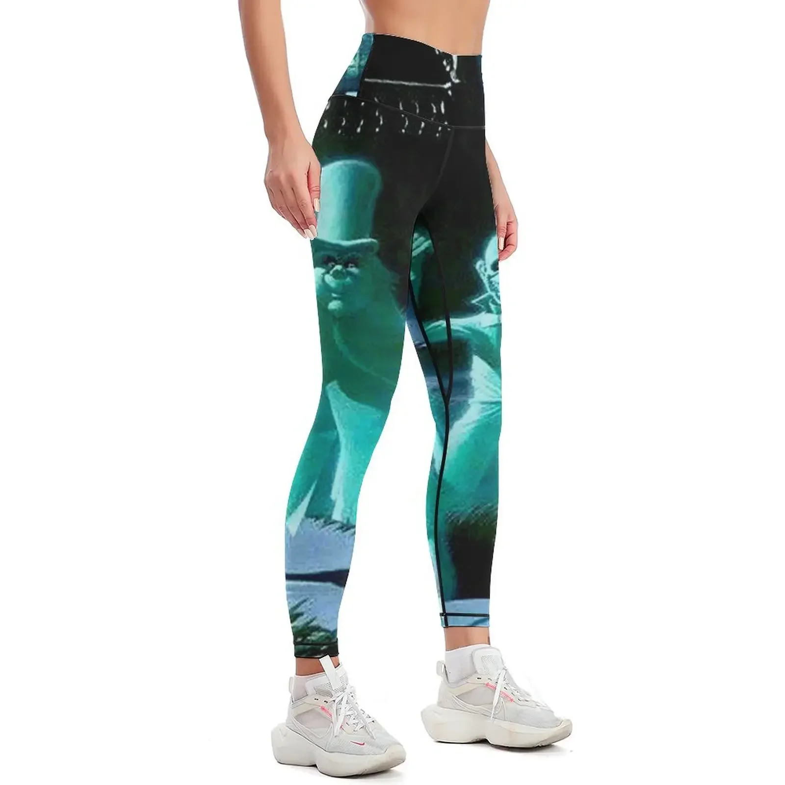 HAUNTED MANSION : Vintage Ghosts Advertising Print Leggings Women's sportswear sports shirts gym sports for Womens Leggings