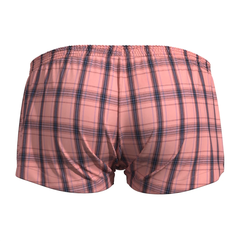 شورت مسطح للرجال، شورت آرو، ملابس داخلية مربعة، نمط مربعات، فتحة أزرار، شورت منزلي رياضي عصري وغير رسمي #5