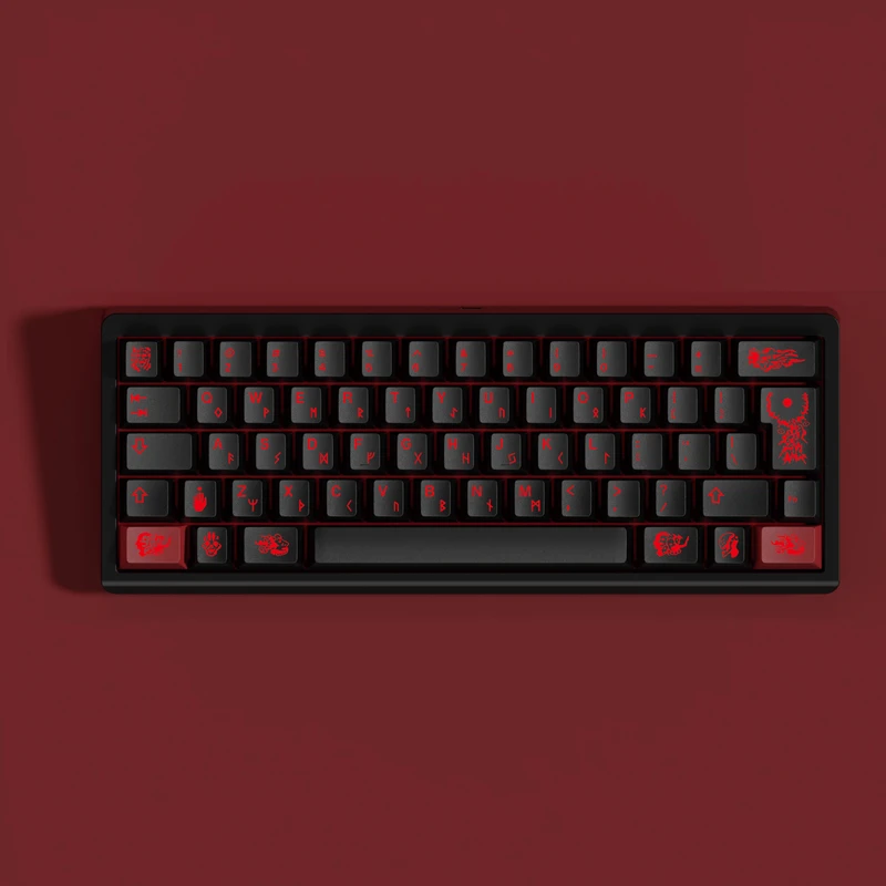 1 Set GMK Pandemonium Keycaps PBT Dye Subbed Key Caps Cherry Profile For MX Switch Mechanical Keyboard double B Split Spacebar