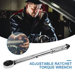 5-60N.m Torque Wrench 3/8 Inch Reversible Ratchet Key Square Drive Reversible Ratchet Spanner Precise Preset Car Repair Tool