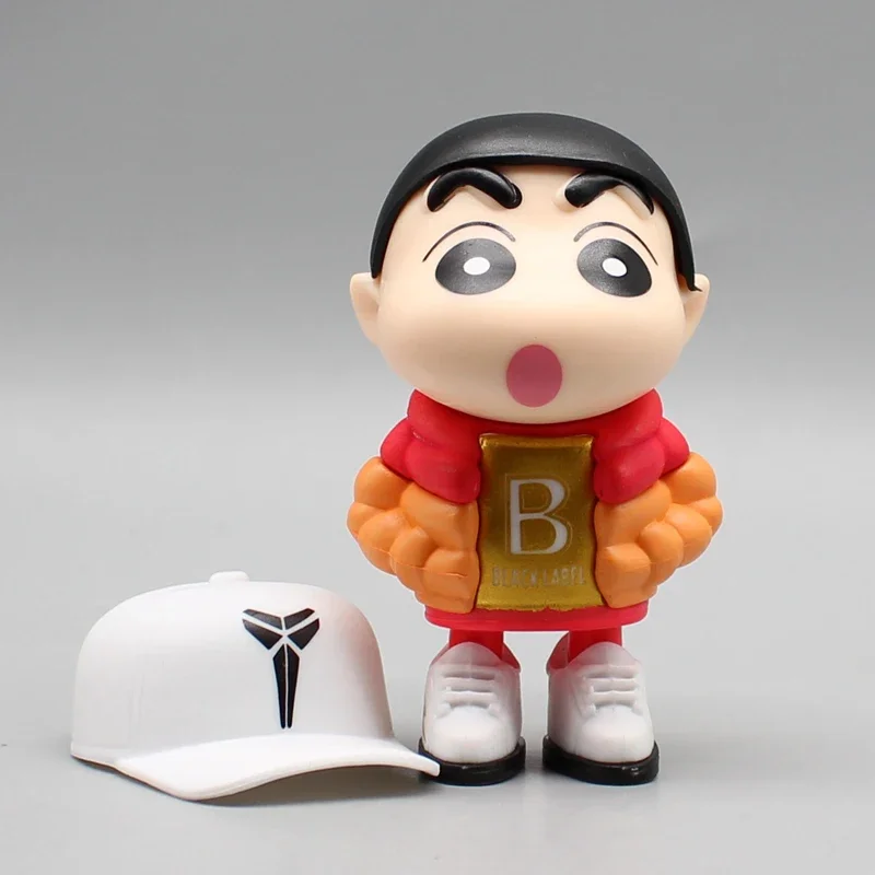 9.5cm Nohara Shinnosuke Figurine GK Crayon Shin-chan Action Figures Baseball Clothes Anime PVC Collection Model Ornament Toys