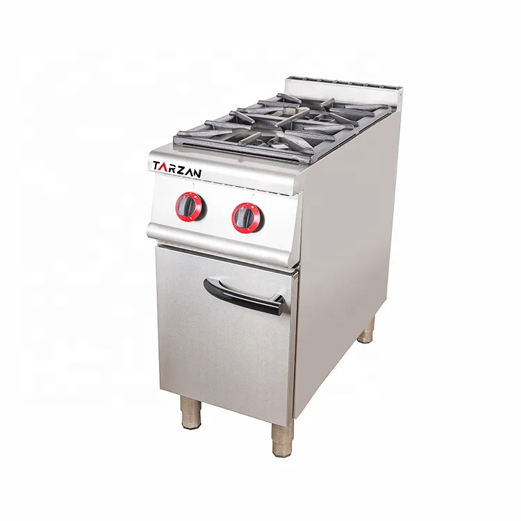 Commercial Kitchen Equipment Freestanding 2 Burner Gas Stove With Cabinet Industrial Gas Cooker For Restaurants