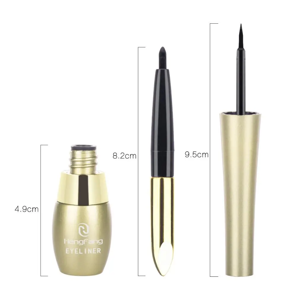 Golden Professional Black Cosmetic 2-in-1 Double Ended Beauty Tool Eyeliner Flüssiger Augen-Make-up-Eyeliner-Stift