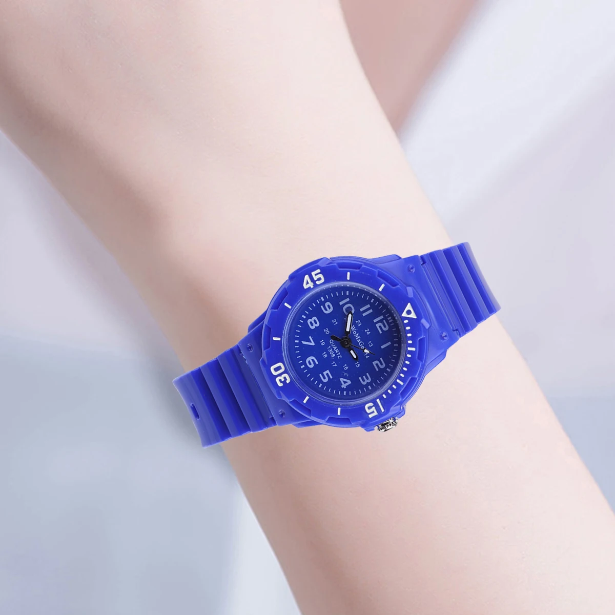 Silicone Quartz Watch Kids Watches Sports Wristwatch Durable Precise Timekeeping Arabic Numerals Display Fashionable Children