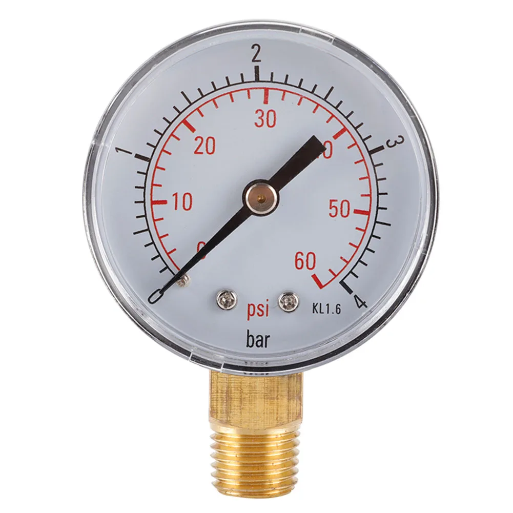 

Industrial Brass Pressure Gauge 1/4 NPT 0 to 60 PSI with Transparent Cover for Visibility in Challenging Environments