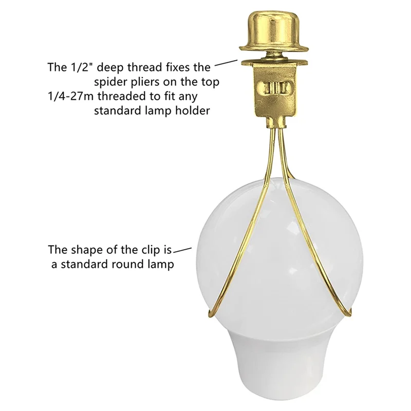 Lamp Shade Harp Holder Adapter Kit Includes Finial And Lampshades Levellers To Keep Lamp Shade Hardware-ABQU