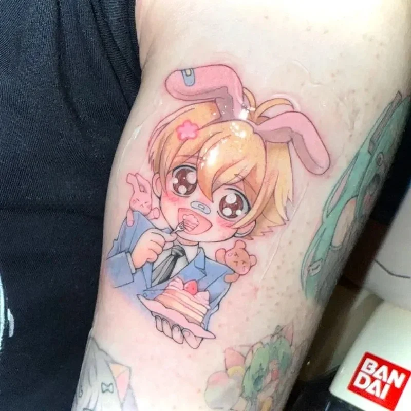 

Oran High School Host Club Anime Temporary Tattoos Cute Boy Cartoon Waterproof Fake Tattoo Body Art Tatoo Stickers for Woman Man