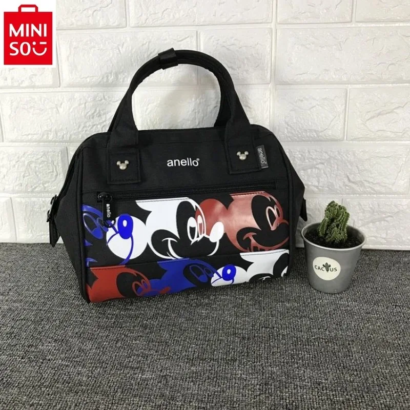 MINISO Disney Cartoon Mickey Mouse Large Capacity Casual Multifunctional Fashion Women\'s Versatile Shoulder Tote Bag