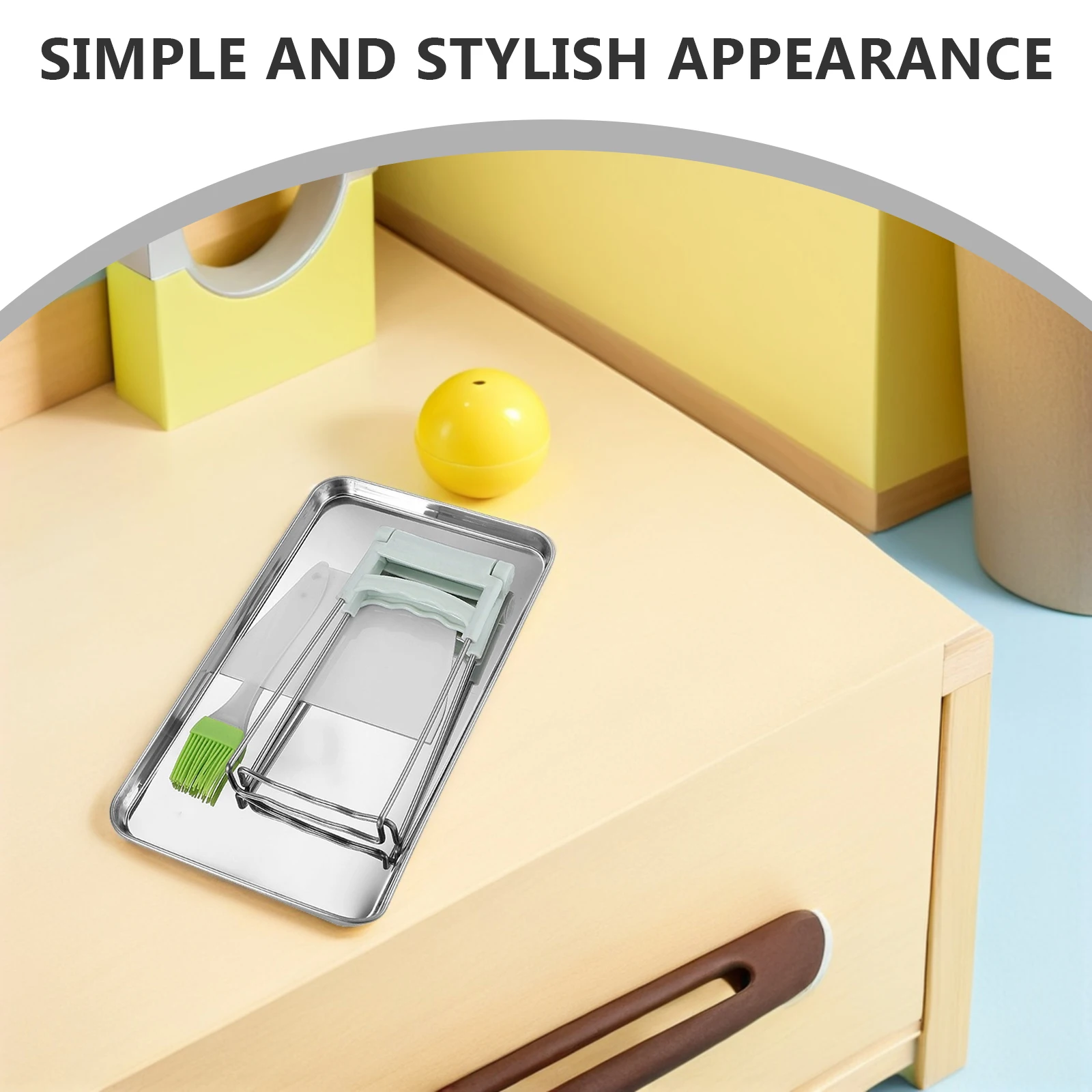 

1Set Stainless Steel Steam Pan Set Polished Rectangular Food Tray for Steaming Baking Cooking Serving Display Large Oven Tray