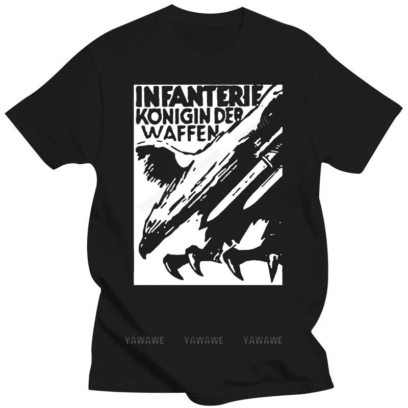 Мужская летняя футболка с забавным принтом и коротким рукавом, летняя футболка с рисунком пехоти Konigin Der вафффен Фир бундесура джейгер Втч Wk2, 17126 топ футболки