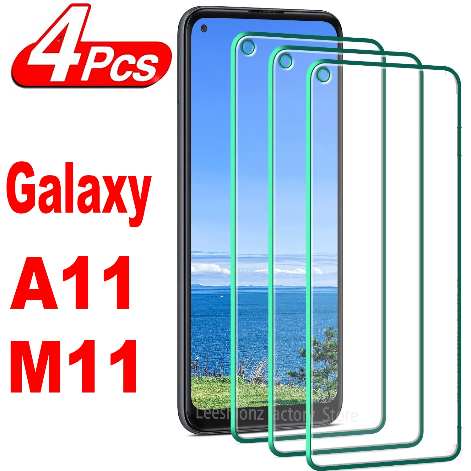 2/4Pcs Screen Protector Glass For Samsung Galaxy A11 M11 Tempered Glass Film