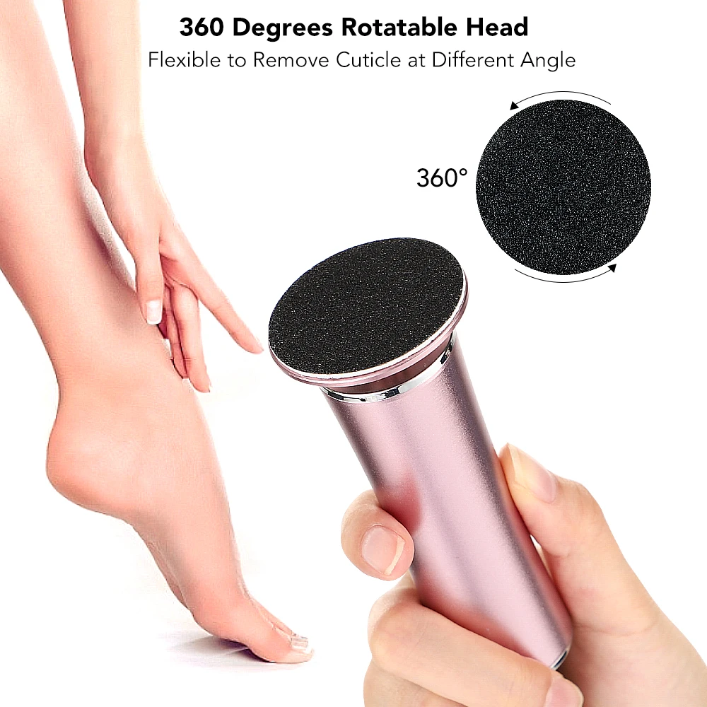 Electric Foot Callus Remover Foot Care File Heels Dead Skin Pedicure Tool Electronic Foot Grinder and Replacement Sandpaper image 2