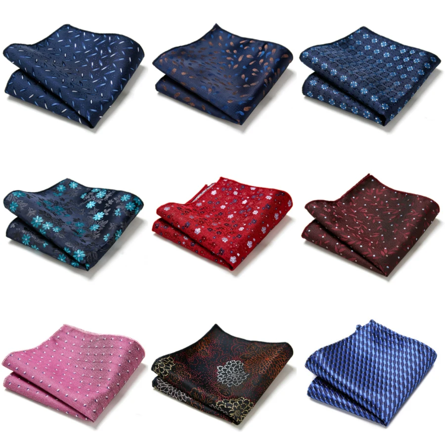 

126 Many Color Dropshipping 100% Silk Handkerchief Pocket Square Beige Male Polka dot Fit Workplace Suit Accessories