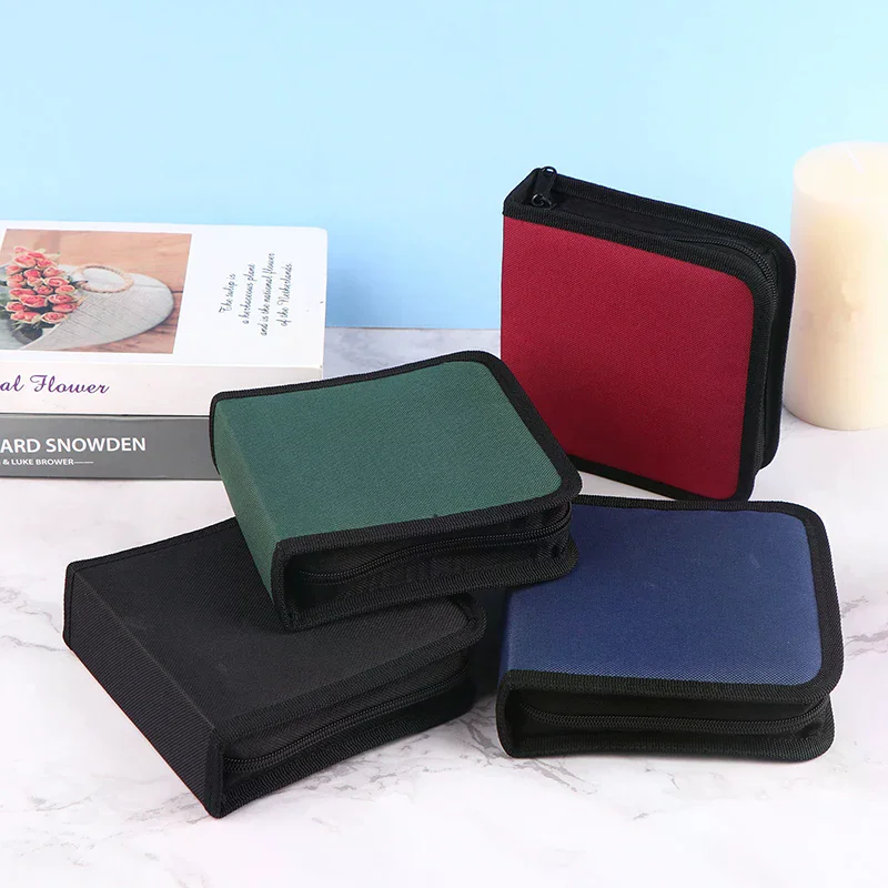 40Tablets CD DVD Discs Oxford Handbags Storage Case CD/DVD Case CD Case Storage DVD Organizer Case DVD Booklet Holder 1Pc
