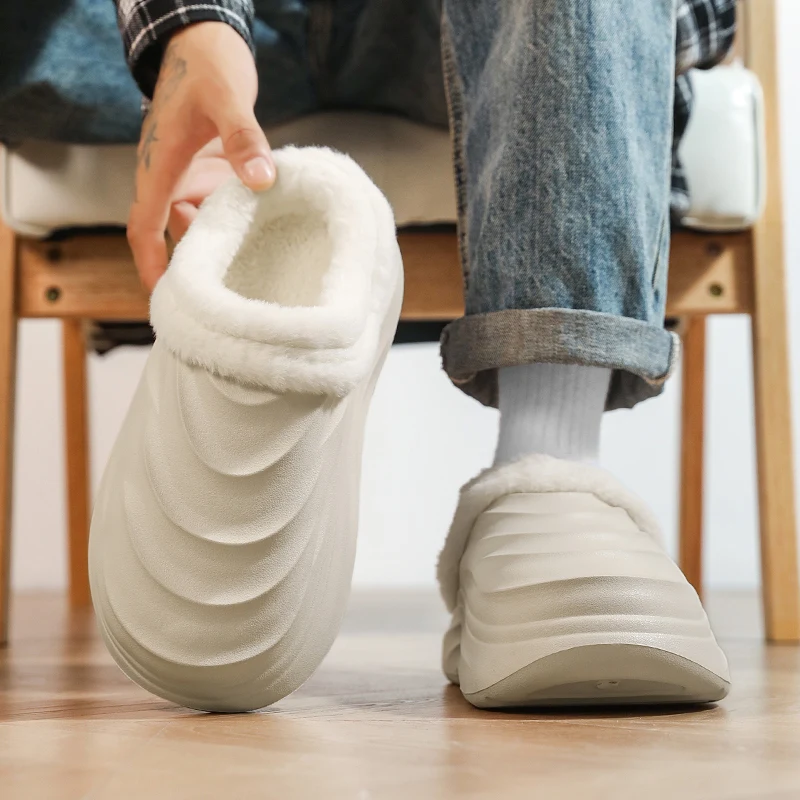 أحذية EVA Chef للرجال والنساء أحذية شتوية مخملية مضادة للانزلاق ومقاومة للزيوت ومريحة