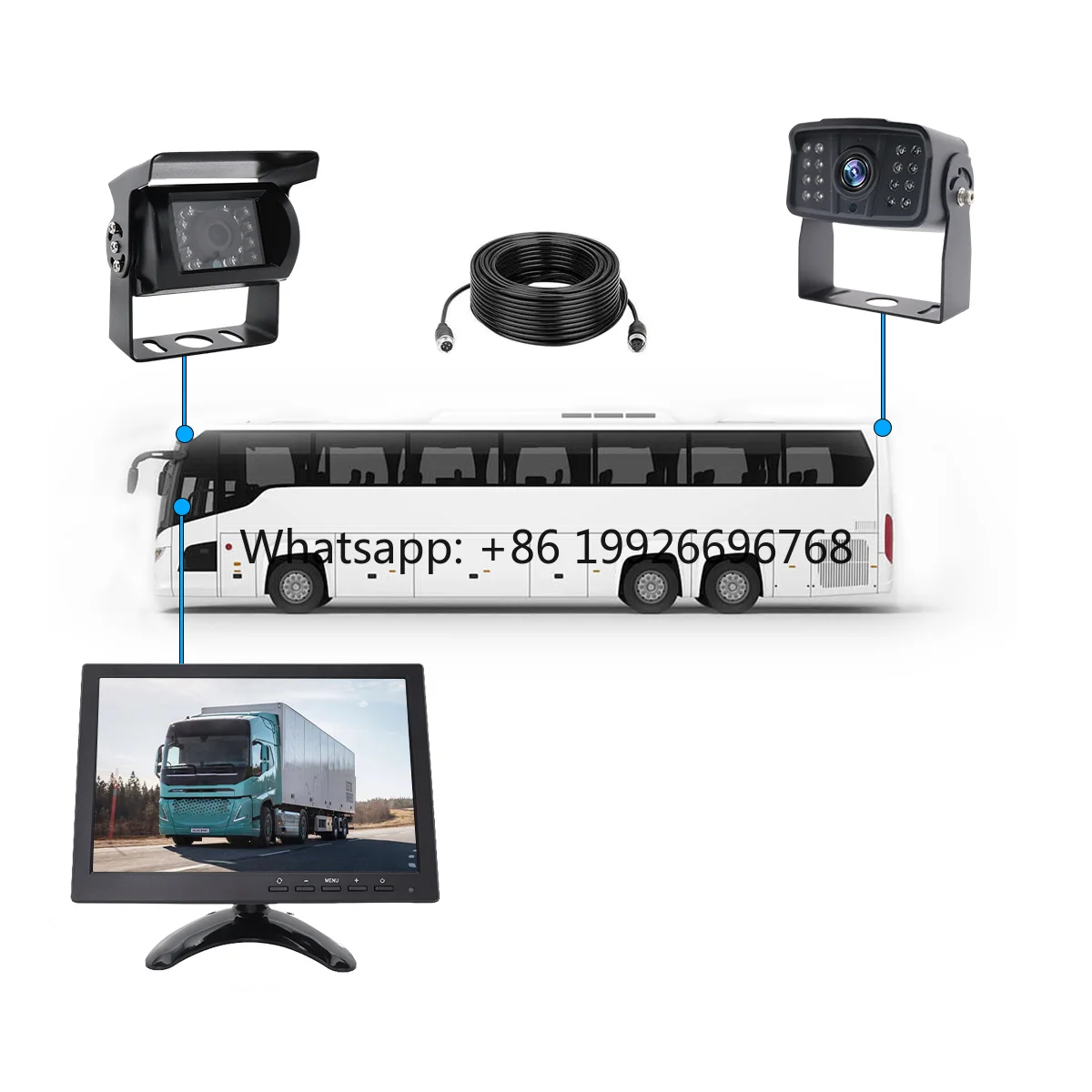 

Factory 10.1 Inch IPS HD VGA Car Headrest Monitor Speaker with USB SD Functions Radio for MDVR