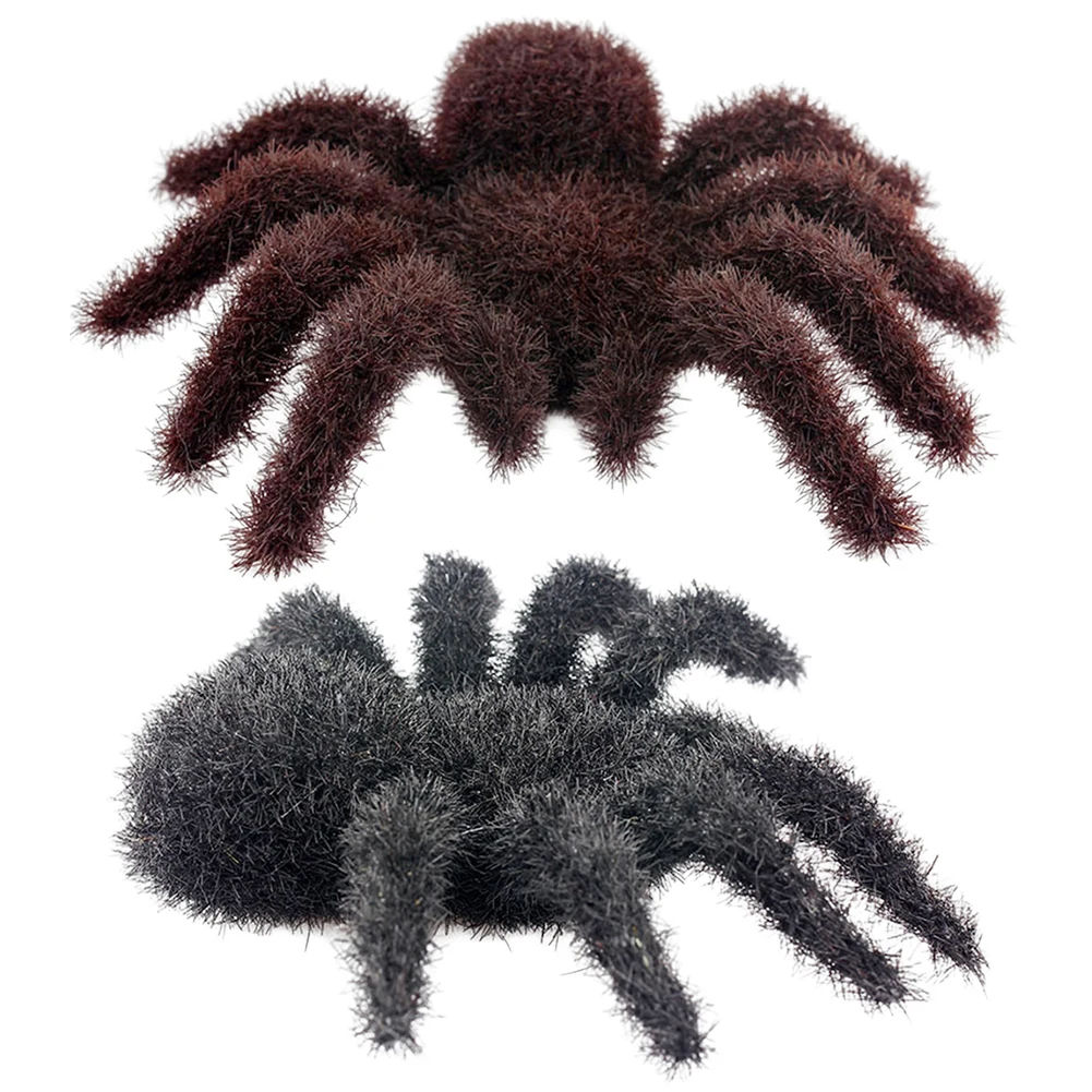 Large Spider Props Creepy Halloween Fake Hairy Spider Simulation Halloween Spider Ornaments Multipurpose Outdoor Indoor Decor