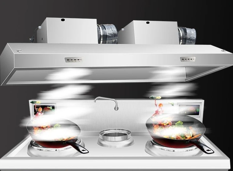 Commercial range hood, environmental protection all-in-one machine, small hotel rural household, kitchen large suction hood